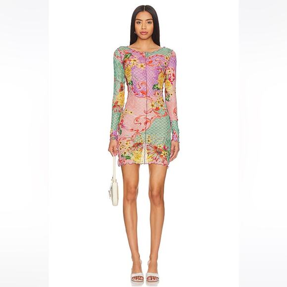 NWT Agua Bendita x Revolve Hadley Mini Dress in Meadow Women's Medium - Picture 10 of 10